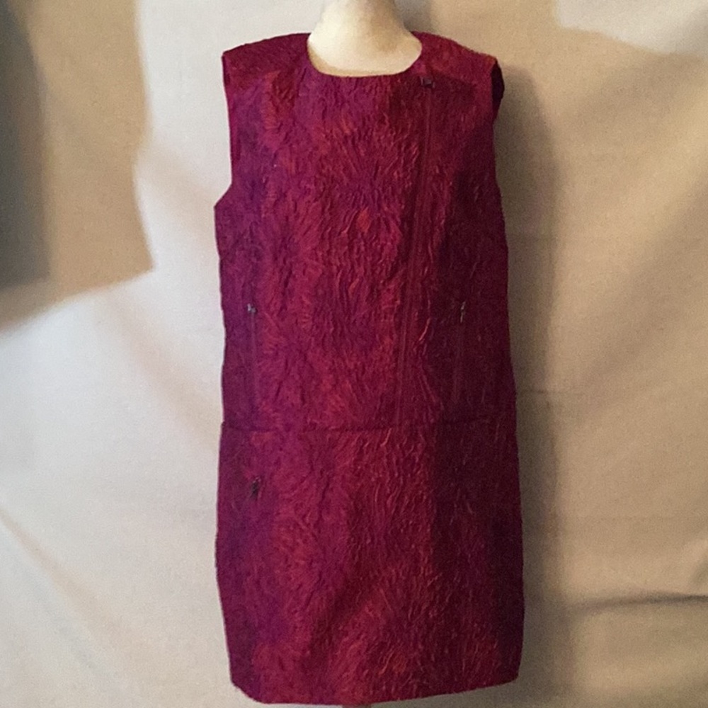 BCBGMAXAZRIA pink orange sleeves evening mini dress # M